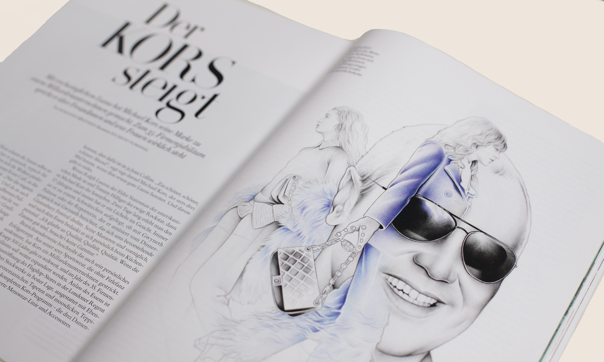 Magazine page from the portrait of Michael Kors